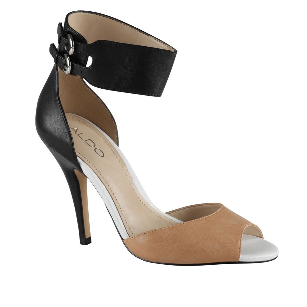 Aldo Earlene Tan/Black Heels